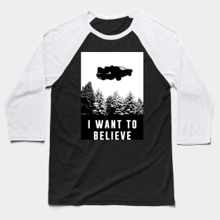 I want to believe Delorean Baseball T-Shirt